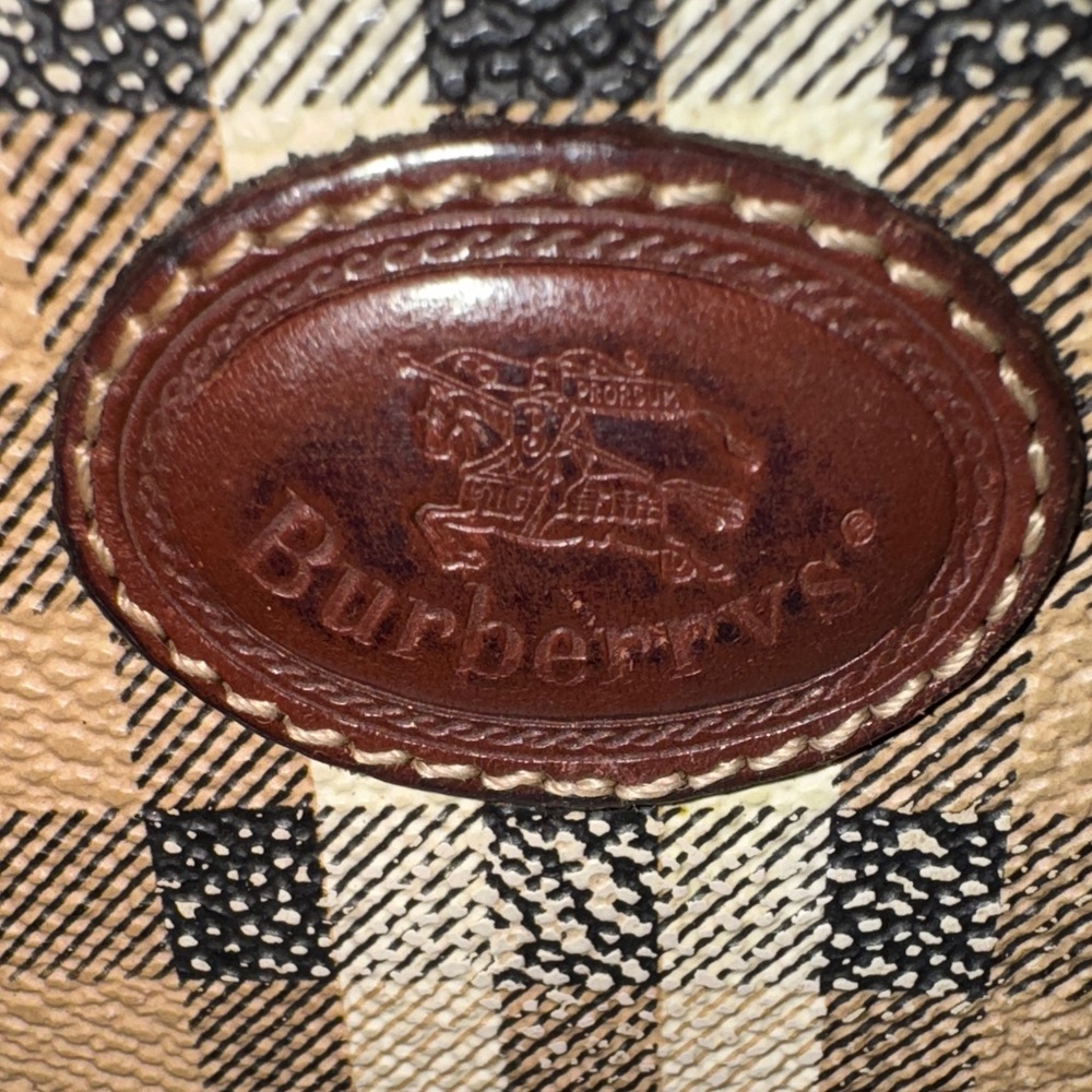 Burberry Beige and Brown Checkered Wallet - Picture 2 of 11